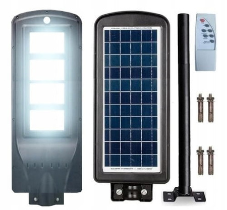 DUŻA LAMPA SOLARNA LED ULICZNA ZEWNĘTRZNA MOCNA 700W LATARNIA CZUJNIK