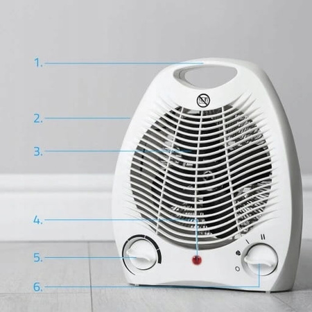 FARELKA TERMOWENTYLATOR GRZEJNIK ELEKTRYCZNY 2000W PRZENOŚNA MOCNA