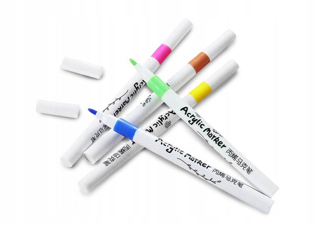 MARKERY AKRYLOWE PISAKI MAZAKI FLAMASTRY 24 DO RÓŻNYCH POWERZCHNI