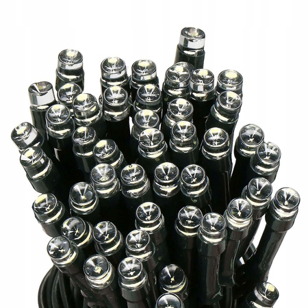 LAMPKI CHOINKOWE 100 LED 9m ZEWNĘTRZNE WEWNĘTRZNE ŚWIĄTECZNE BIAŁE ZIMNE