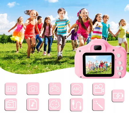 APARAT FOTOGRAFICZNY CYFROWY DLA DZIECI FullHD KAMERA ZABAWKA GRY