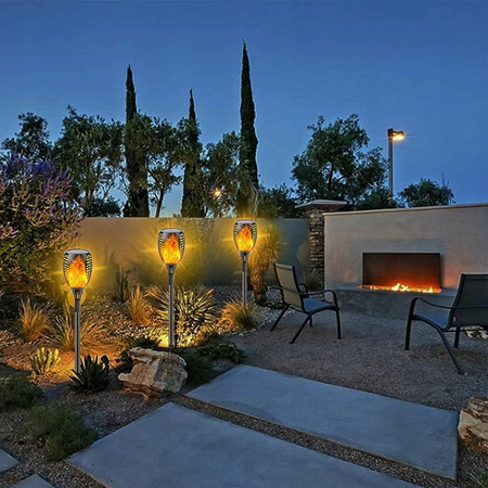 Pochodnia Solarna Lampa LED Ogrodowa PŁOMIEŃ 78 CM