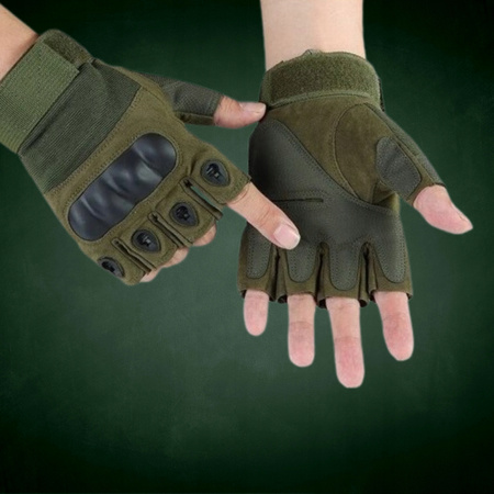 Rękawice Taktyczne Ochronne Usztywniane Ochrona kostek Bez palców rozmiar L