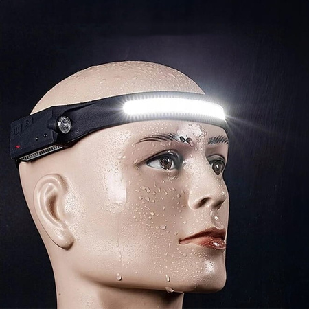 LATARKA CZOŁOWA WĘDKARSKA Z CZUJNIKIEM RUCHU LEKKA 70G COB