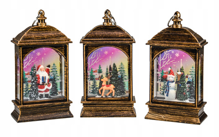 LAMPION LATARENKA LED OZDOBA ŚWIĄTECZNA LED RENIFER BOŻE NARODZENIE