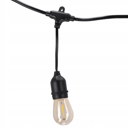 GIRLANDA OGRODOWA 20M LAMPKI OGRODOWE ŻARÓWKI E27 230V WISZĄCE 20M ŚWIETLNA