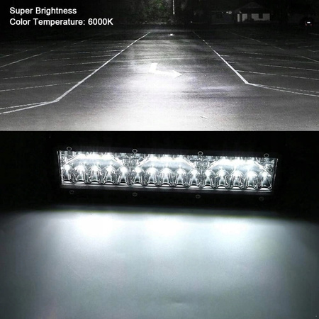 LAMPA ROBOCZA PANEL LED BAR 38 cm 300W 12 24V CREE DALEKOSIĘŻNA QUAD