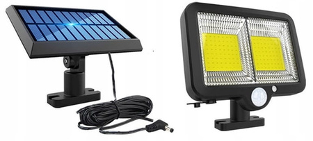 Halogen Lampa SOLARNA 130 LED Czujnik Ruchu + pilot