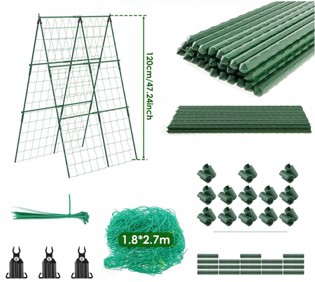 STELAŻ DO PNĄCYCH ROŚLIN XXL 120x80 PODPORA DO ROŚLIN OGÓRKÓW POMIDORÓW