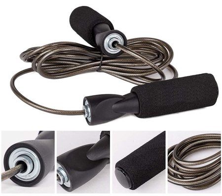 Skakanka SKÓRZANA Bokserska z Łożyskami