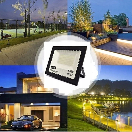 Halogen LED 50W LAMPA naświetlacz IP65 CERTYFIKAT