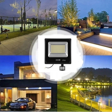 LAMPE FLUTER LED 300W MIT BEWEGUNGSMELDER PREMIUM