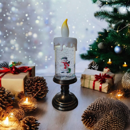OZDOBA ŚWIĄTECZNA ŚWIECA LED PODŚWIETLANA XXL 31CM BOŻE NARODZENIE SWIECZKA