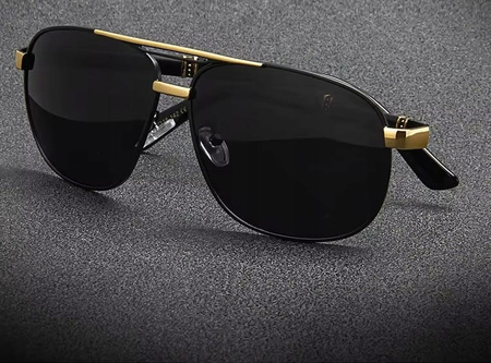 Okulary Przeciwsłoneczne Męskie PILOTKI UV400 KAT. UV 3 AVIATOR ETUI