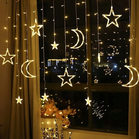 KURTYNA ŚWIETLNA LED LAMPKI ZEWNETRZNA 4M NA OKNO WEWNETRZNA BALKON