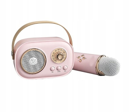 GŁOŚNIK KARAOKE Z MIKROFONEM DLA DZIECKA NA PREZENT ŚWIĘTA KLASYCZNY STEREO