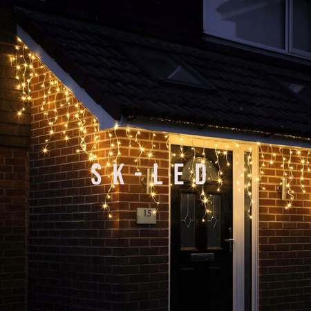 SOPLE KURTYNA ZEWNĘTRZNE CIEPŁE 200 LED 9M 8 TRYBÓW HERMETYCZNE