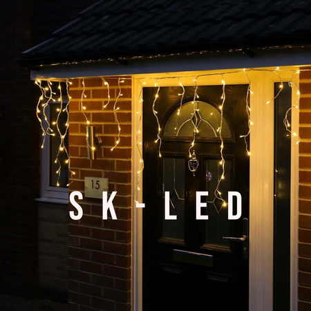 SOPLE KURTYNA ZEWNĘTRZNE CIEPŁE 200 LED 9M 8 TRYBÓW HERMETYCZNE