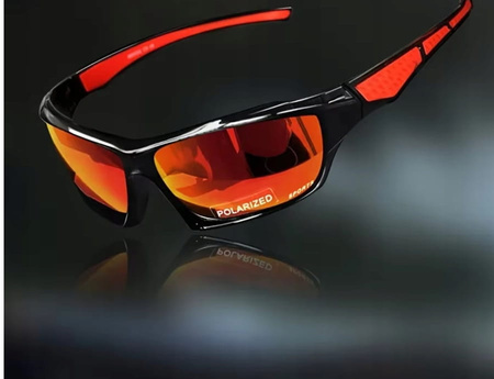 OKULARY ROWEROWE SPORTOWE PRZECIWSŁONECZNE MĘSKIE UV400 KAT.2 POLARYZACJA