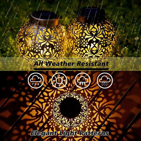 KAGANEK LED ZAWIESZKA OGRODOWA POD ALTANE OZDOBA WISZĄCA CIEPŁE ŚWIATŁO