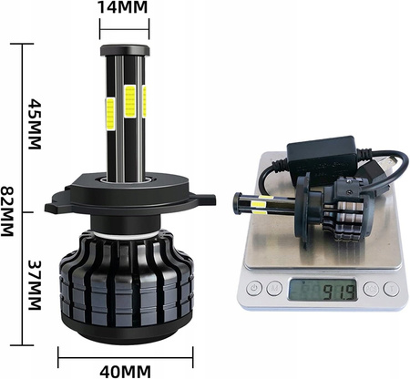 ZESTAW ŻARÓWEK H7 ŚNIEŻNOBIAŁE DO SAMOCHODU ŻARÓWKI LED