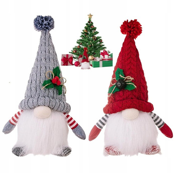 SKRZATY GNOMY ŚWIECĄCE LED POD CHOINKE PREZENT PARA SKRZAT Boże NARODZENIE