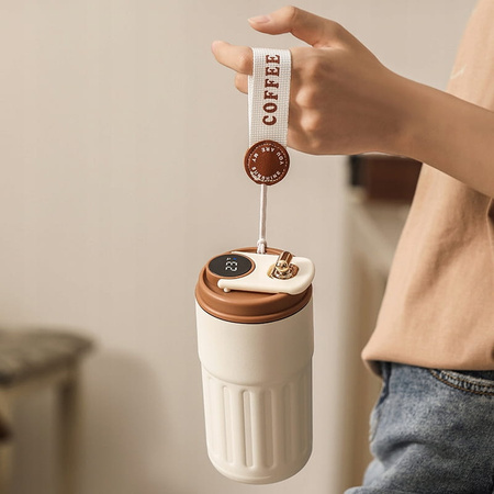 KUBEK TERMICZNY NA KAWĘ HERBATE SMART BIDON Z WYŚWIETLACZEM 500ML