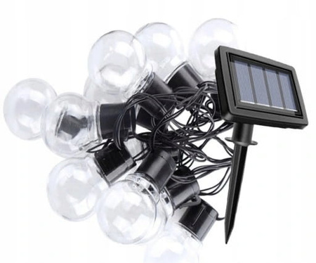 Girlanda solarna 10 LED lampka ogrodowa 3 metry
