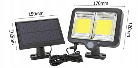 Halogen Lampa SOLARNA 130 LED Czujnik Ruchu + pilot