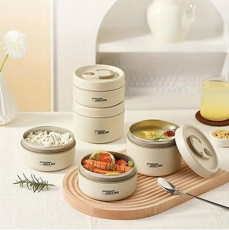 TERMOS OBIADOWY NA ŻYWNOŚĆ POJEMNIK TERMICZNY ZUPE 1,4L 3 SZT STALOWE TORBA