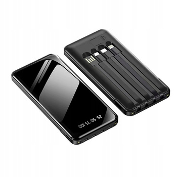 POWERBANK 20000 mAh USB + KABLE DO ŁADOWANIA USB TYP-C LIGHTNING MICRO-USB