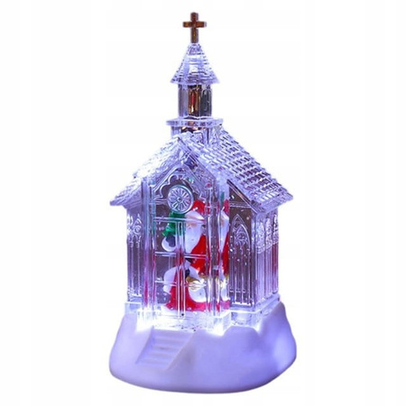 OZDOBA ŚWIĄTECZNA DOMEK LED PODŚWIETLANY FIGURKA BOŻE NARODZENIE