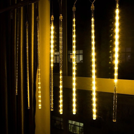 SOPLE METEORYTY 50CM 8 SOPLI SPADAJĄCY ŚNIEG OZDOBA BOŻE NARODZENIE CIEPŁE