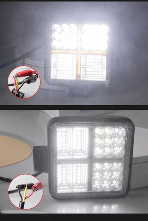 LAMPA ROBOCZA PANEL LED KWADRATOWY DO CIĘZARÓWKI CIĄGNIKA QUADA 177W
