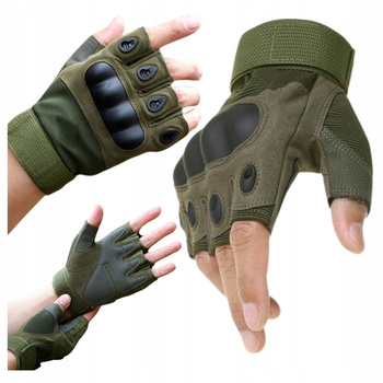 Rękawice Taktyczne Ochronne Usztywniane Ochrona kostek Bez palców rozmiar L