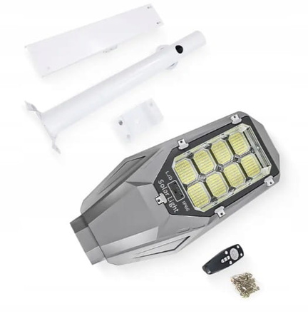 LATARNIA OGRODOWA SOLARNA NA SŁUP MOCNA 2000W LAMPA uliczna AKUMULATOR 40Ah