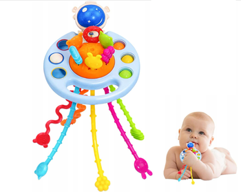 ZABAWKA GRYZAK OŚMIORNICA 6W1 BEZPIECZANA ZABAWKA NA ZĘBY SENSORYCZNA