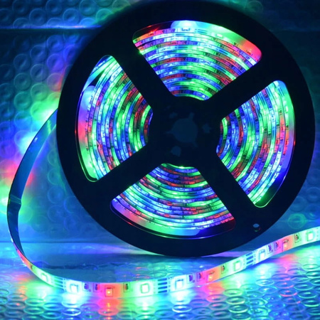TAŚMA LED RGB USB 5050 5M WODOODPORNA 5V + PILOT