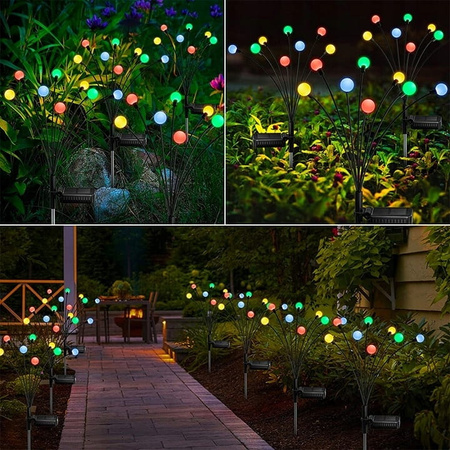 OGRODOWE KULECZKI LED SWING - KOLOROWE LAMPKI SOLARNE DO OGRODU (2 SZTUKI)
