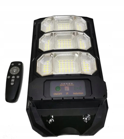 LAMPA SOLARNA LED ULICZNA ZEWNĘTRZNA MOCNA 500W LATARNIA OGRODOWA ELEWACJA