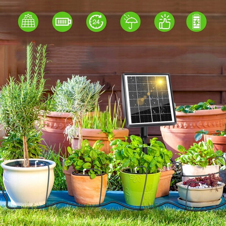 SOLARNY SYSTEM NAWADNIANIA ROŚLIN WARZYW AUTOMATYCZNY 15M OGRODU STEROWNIK