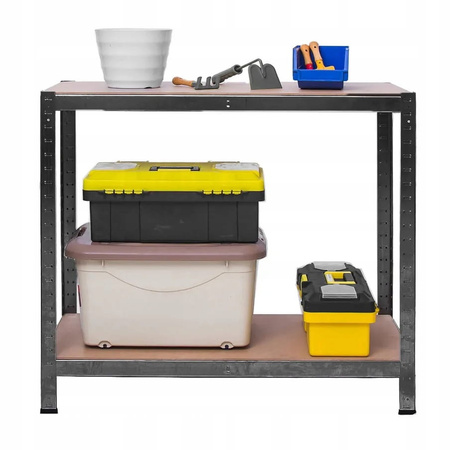 REGAŁ MAGAZYNOWY GARAŻOWY CZARNY PREMIUM 4 półki 600kg 180x90x40