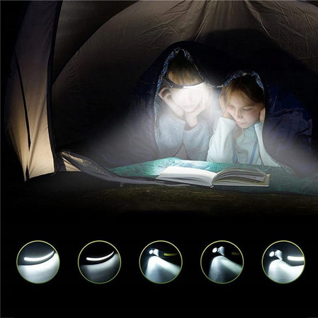 LATARKA CZOŁOWA WĘDKARSKA Z CZUJNIKIEM RUCHU LEKKA 70G COB