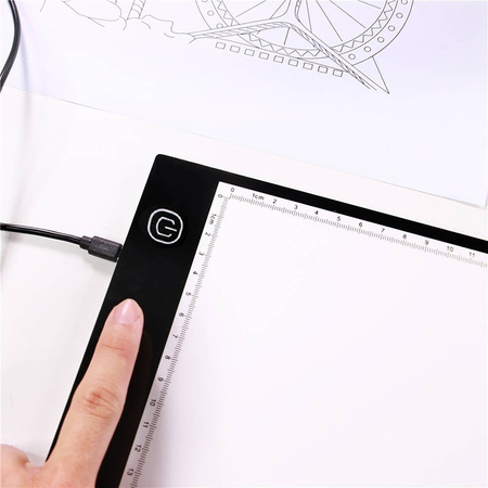 TABLICA DESKA A4 LED PODŚWIETLANA DO SZKICU PRZENOŚNA KREŚLARSKA WERSJA XL