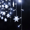 3,5M KURTYNA ŚWIETLNA ŚNIEŻYNKI LED LAMPKI ŚWIĄTECZNA GIRLANDA ZIMNA