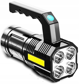 MOCNA LATARKA WOJSKOWA WIELOFUNKCYJNA 5x LED CREE