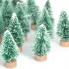 Zestaw CHOINKI 3 SZTUKI MINI ŚWIĄTECZNE BOŻE NARODZENIE OZDOBA NA PNIU