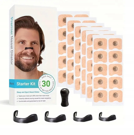 PLASTRY NA NOS BREATHE TRENING CHRAPANIE ODDYCHANIE 30 SZTUK MAGNETYCZNE