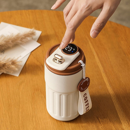 KUBEK TERMICZNY NA KAWĘ HERBATE SMART BIDON Z WYŚWIETLACZEM 500ML