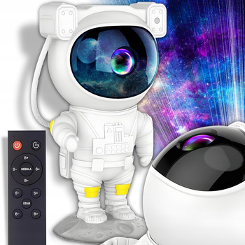 ASTRONAUTA PROJEKTOR DO POKOJU DZIECI KOSMOS RZUTNIK GWIAZD PILOT PREZENT